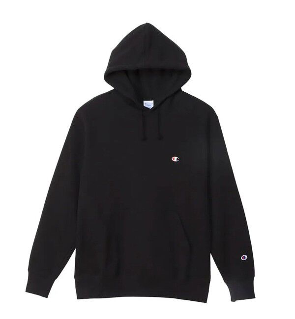 GLOSTER「【Champion/チャンピオン】ICON フーデッドスウェットシャツ ベーシック」|パーカー|ブラック