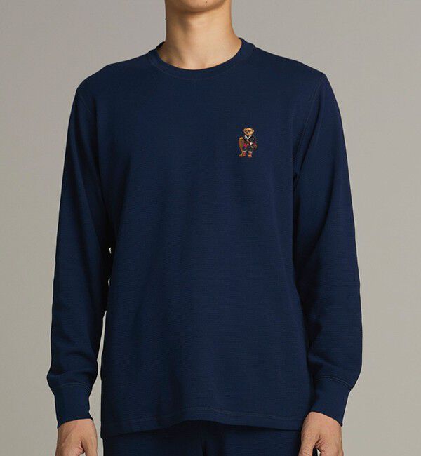 GLOSTER「【POLO RALPH LAUREN】ワッフルロングスリーブ ホリデーベア」|Tシャツ・カットソー|ネイビー