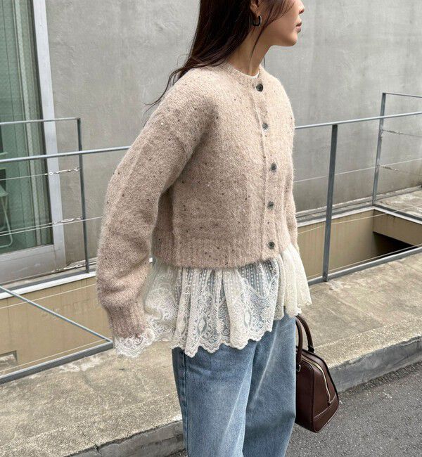 fredy emue「スパンコールニットカーディガン」|カーディガン|