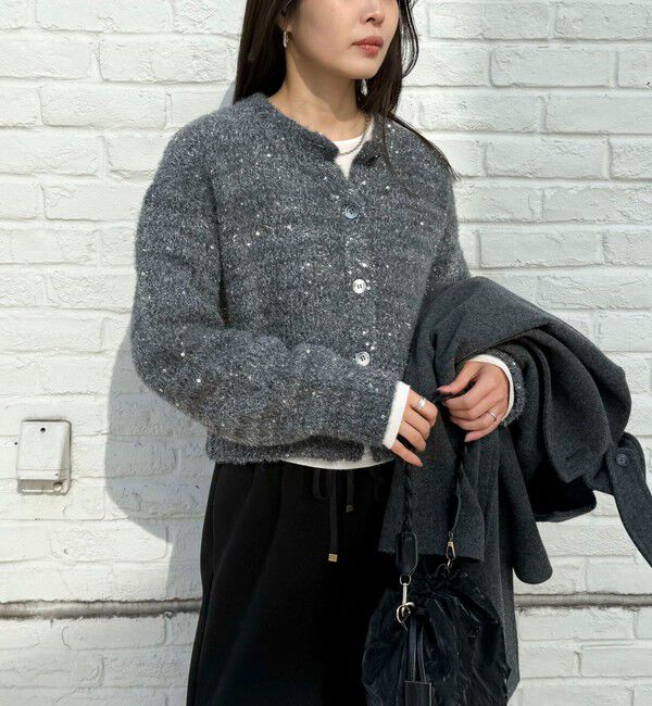 fredy emue「スパンコールニットカーディガン」|カーディガン|