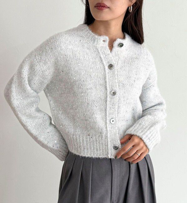 fredy emue「スパンコールニットカーディガン」|カーディガン|