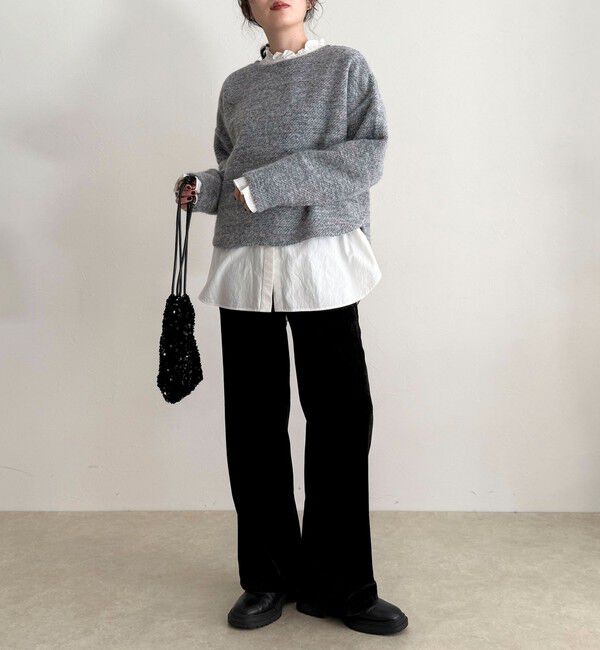 fredy emue「ツィードニットソーコクーンプルオーバー」|Tシャツ・カットソー|