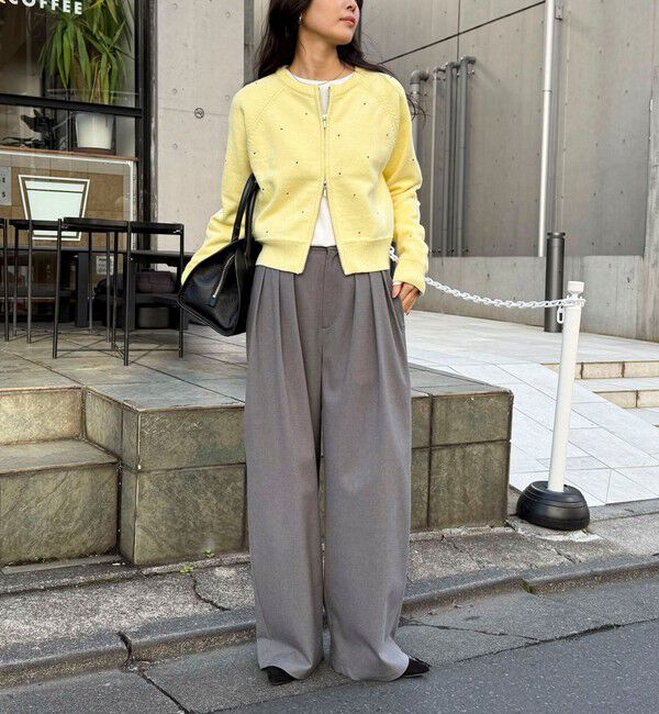 fredy emue「ハンド刺しゅうハートZIPカーディガン」|カーディガン|