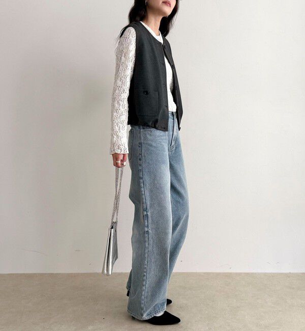 fredy emue「【セットアップ対応】ポンチノーカラージレ」|ベスト・ジレ|