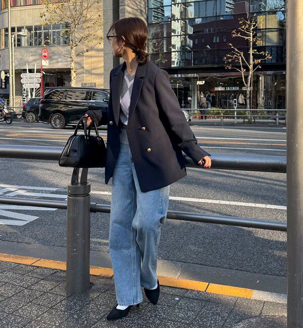 fredy emue「【3サイズ展開/オンオフ使える】ダブルブレストジャケット」|テーラードジャケット|