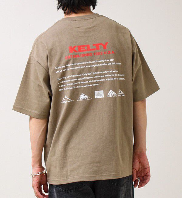 GLOSTER「【KELTY&times;GLOSTER】別注 バックヒストリーロゴT」|Tシャツ・カットソー|グレイッシュベージュ