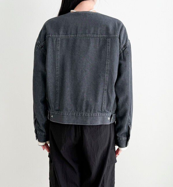 fredy emue「ニュアンスデニムノーカラージャケット」|ノーカラージャケット|