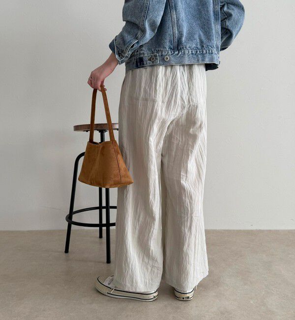 fredy emue「こなれワッシャータックイージーパンツ」|チノ|