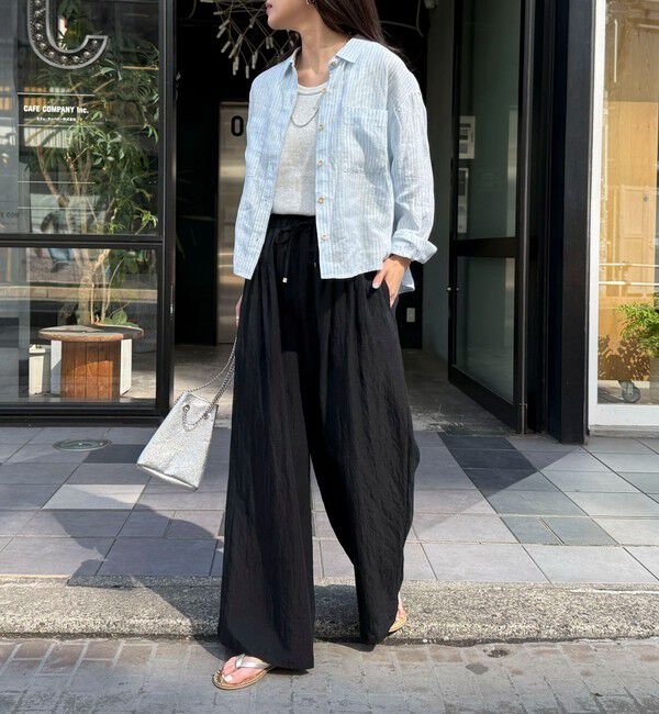 fredy emue「こなれワッシャータックイージーパンツ」|チノ|