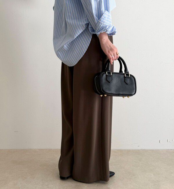 fredy emue「【4サイズ展開/リピーター続出！】とろみツイルストレートイージーパンツ」|チノ|