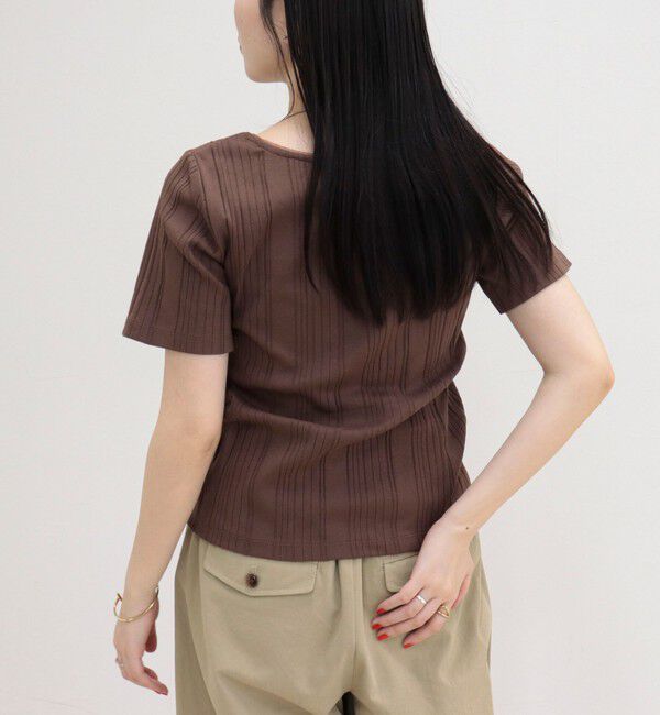 fredy emue「ランダムテレコ5分袖Tシャツ」|Tシャツ・カットソー|