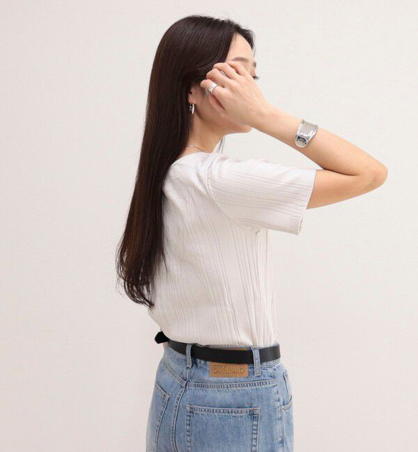 fredy emue「ランダムテレコ5分袖Tシャツ」|Tシャツ・カットソー|