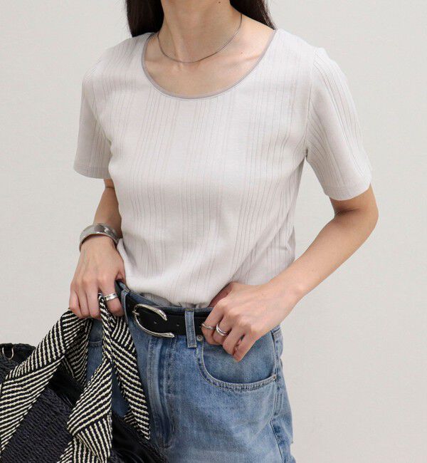 fredy emue「ランダムテレコ5分袖Tシャツ」|Tシャツ・カットソー|