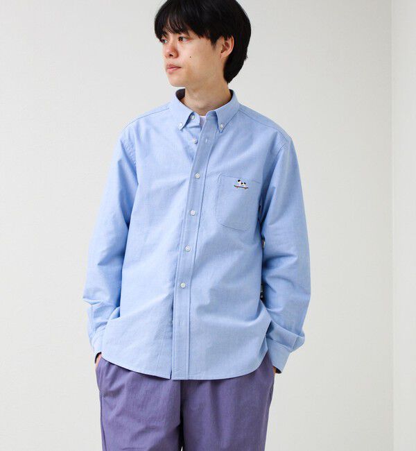 GLOSTER「【フレブル刺繍】ボタンダウン コンビシャツ」|シャツ・ブラウス|