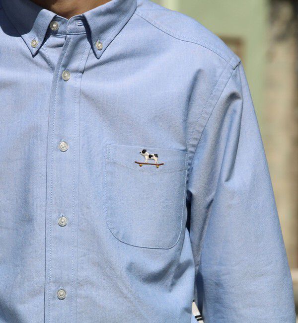 GLOSTER「【フレブル刺繍】ボタンダウン コンビシャツ」|シャツ・ブラウス|