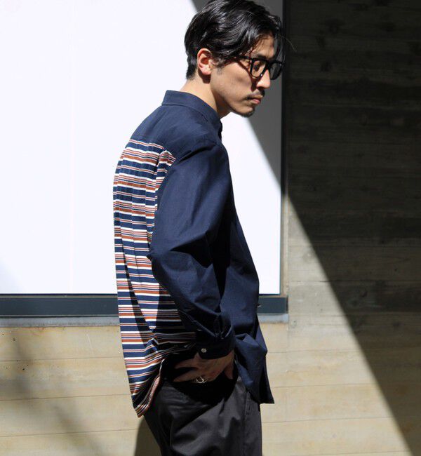 GLOSTER「【フレブル刺繍】ボタンダウン コンビシャツ」|シャツ・ブラウス|