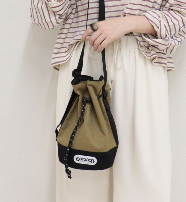 fredy emue「【OUTDOOR PRODUCTS】 バイカラードロスト巾着ショルダー」|ショルダー・メッセンジャー|