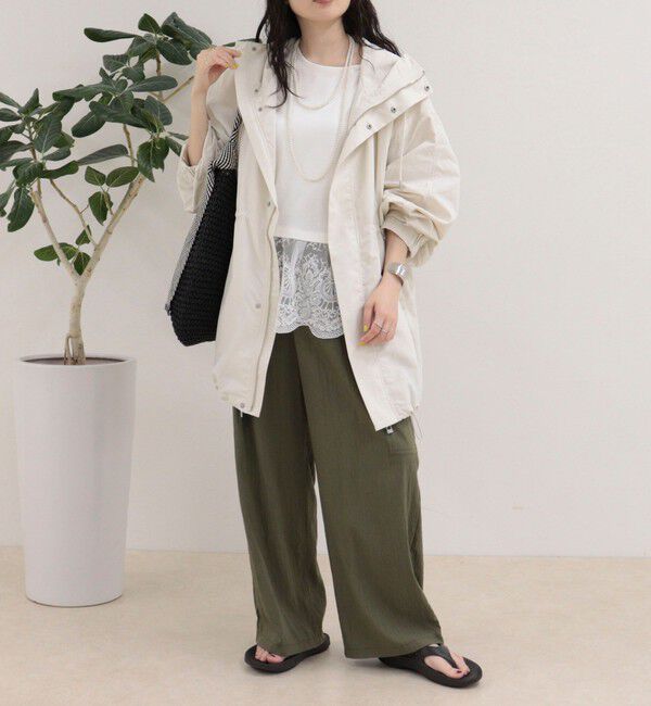 fredy emue「ナイロンミディ丈フードブルゾン」|ブルゾン・スタジャン|