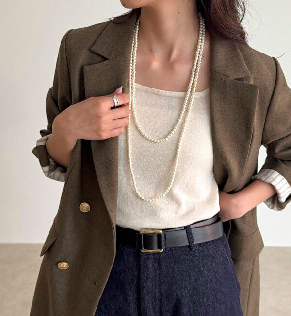 fredy emue「パール/メタルマルチロングネックレス」|ネックレス|