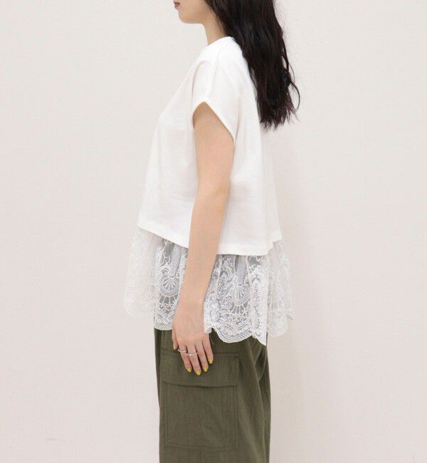 fredy emue「レースドッキングフレンチプルオーバー」|Tシャツ・カットソー|