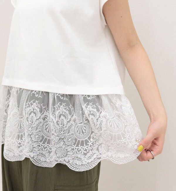 fredy emue「レースドッキングフレンチプルオーバー」|Tシャツ・カットソー|