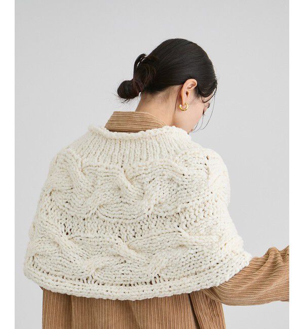 SALON adam et rope'「【IRONING（アイロニング）】cable cape ケーブルケープ」|マフラー|