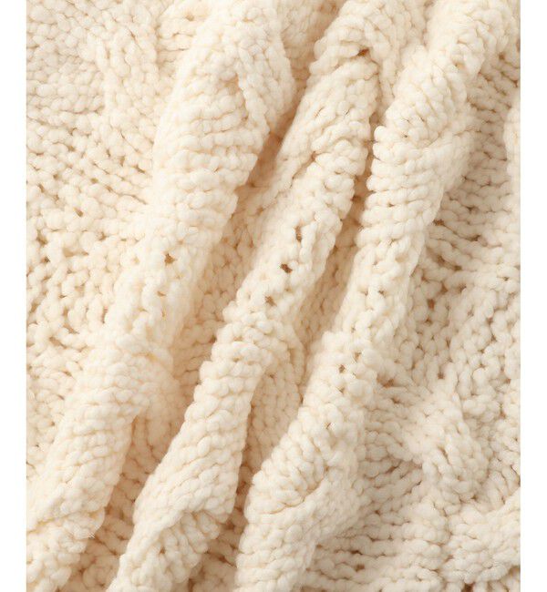 SALON adam et rope'「【IRONING（アイロニング）】cable cape ケーブルケープ」|マフラー|