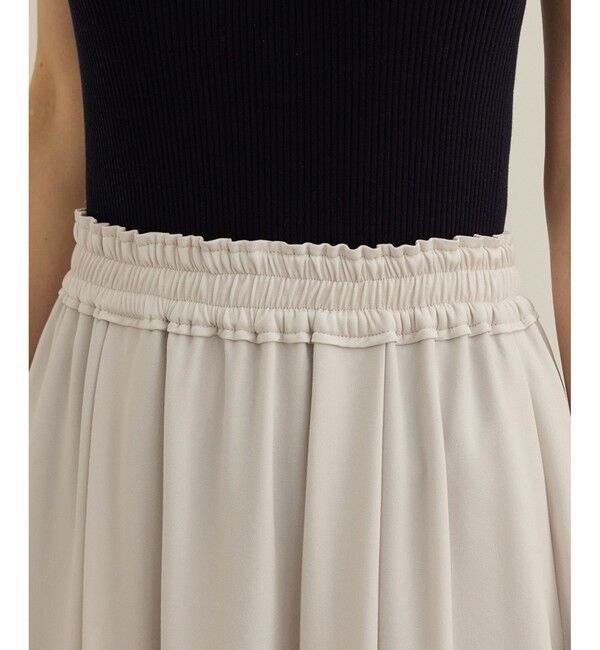 ROPE「 【洗える】タックフレアースカート/セットアップ対応」|スカート|