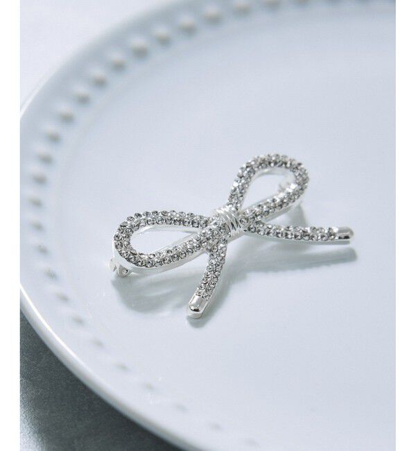 VIS「リボンビジューブローチ」|ブローチ・コサージュ|