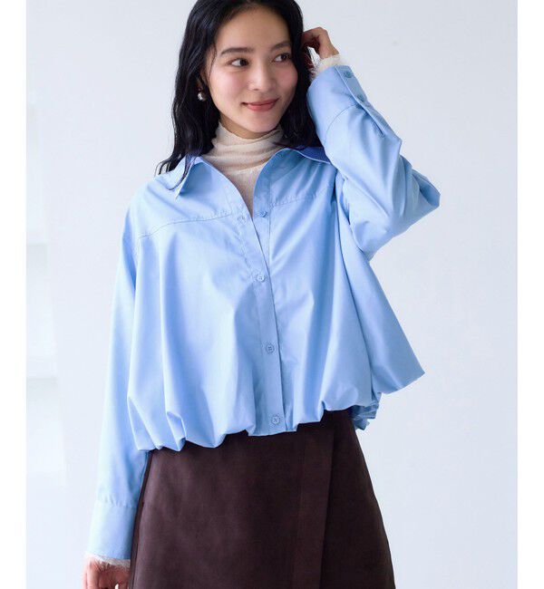 VIS「【WEB限定】バルーンペプラムブラウス」|シャツ・ブラウス|