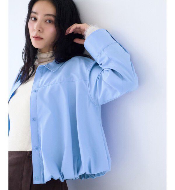 VIS「【WEB限定】バルーンペプラムブラウス」|シャツ・ブラウス|