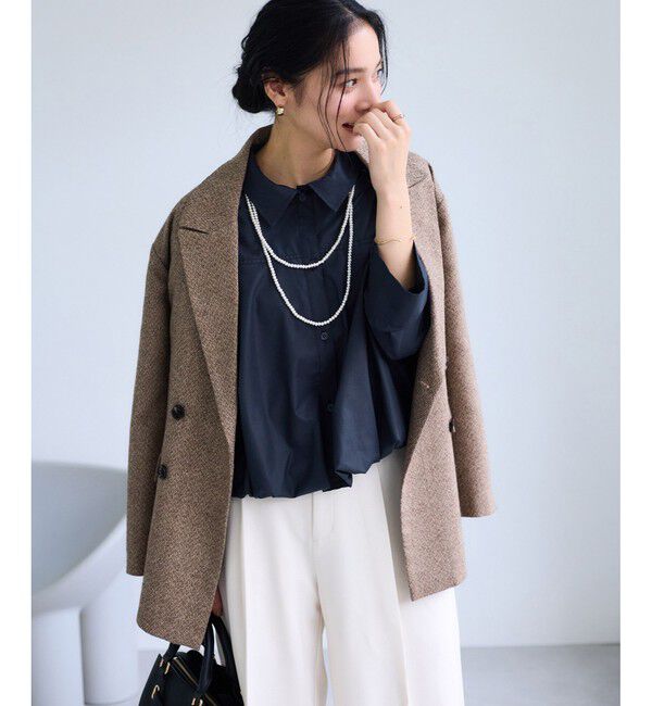 VIS「【WEB限定】バルーンペプラムブラウス」|シャツ・ブラウス|