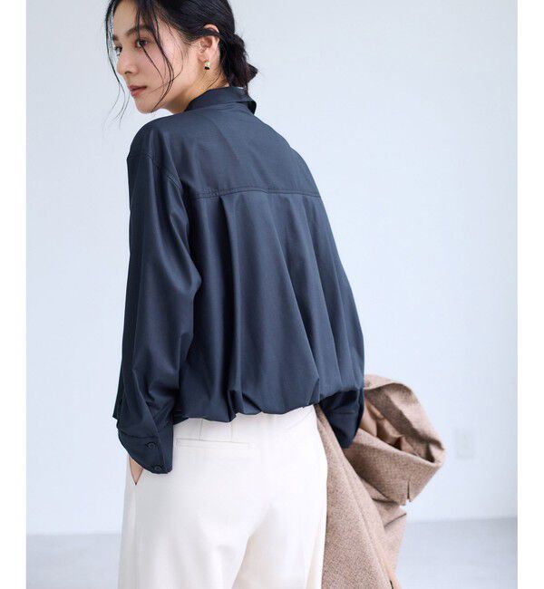 VIS「【WEB限定】バルーンペプラムブラウス」|シャツ・ブラウス|