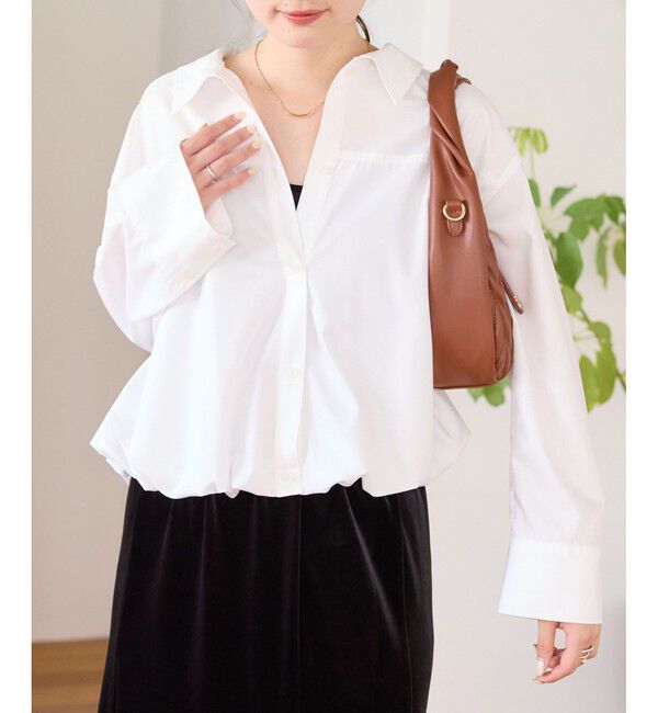 VIS「【WEB限定】バルーンペプラムブラウス」|シャツ・ブラウス|