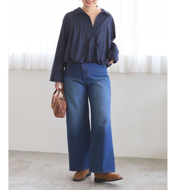 VIS「【WEB限定】バルーンペプラムブラウス」|シャツ・ブラウス|