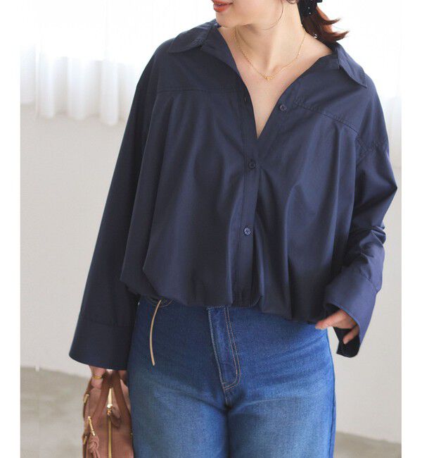 VIS「【WEB限定】バルーンペプラムブラウス」|シャツ・ブラウス|