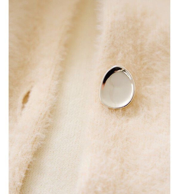 VIS「接結メタルボタンミニフェザーニットコート」|ノーカラージャケット|