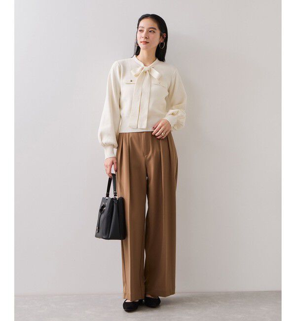 VIS「ニットリボン付きプルオーバー」|ニット・セーター|