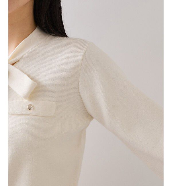 VIS「ニットリボン付きプルオーバー」|ニット・セーター|