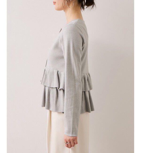 VIS「ティアードペプラムニットカーディガン」|カーディガン|