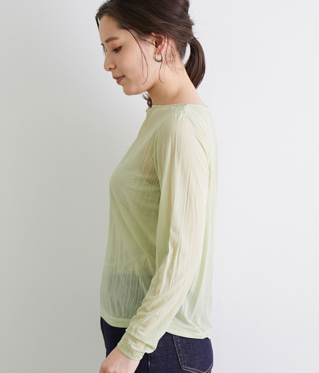 Rope&rsquo;Picnic「シアーワッシャーカットプルオーバー」|Tシャツ・カットソー|