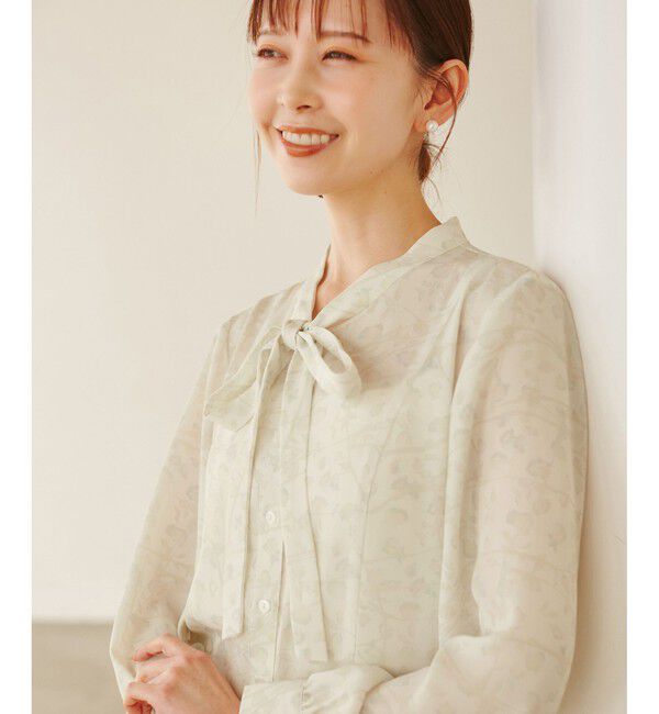 Rope&rsquo;Picnic「【YOKU MOKU/ヨックモック&times;ROPE' PICNIC】リボンブラウス」|シャツ・ブラウス|
