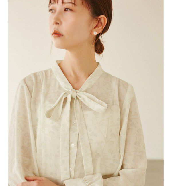 Rope&rsquo;Picnic「【YOKU MOKU/ヨックモック&times;ROPE' PICNIC】リボンブラウス」|シャツ・ブラウス|