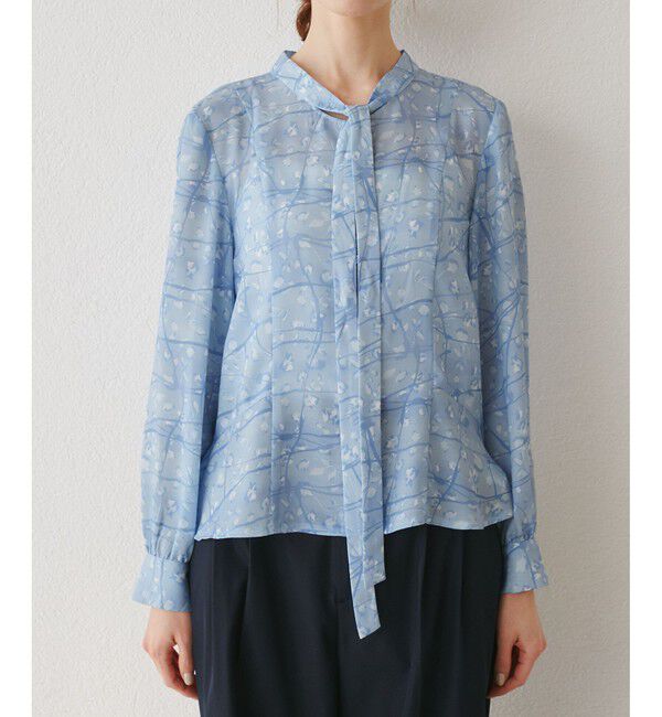 Rope&rsquo;Picnic「【YOKU MOKU/ヨックモック&times;ROPE' PICNIC】リボンブラウス」|シャツ・ブラウス|