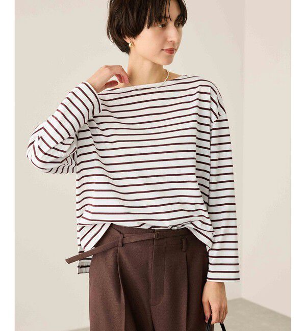 Rope&rsquo;Picnic「ボックスシルエットボーダーカットソー」|Tシャツ・カットソー|