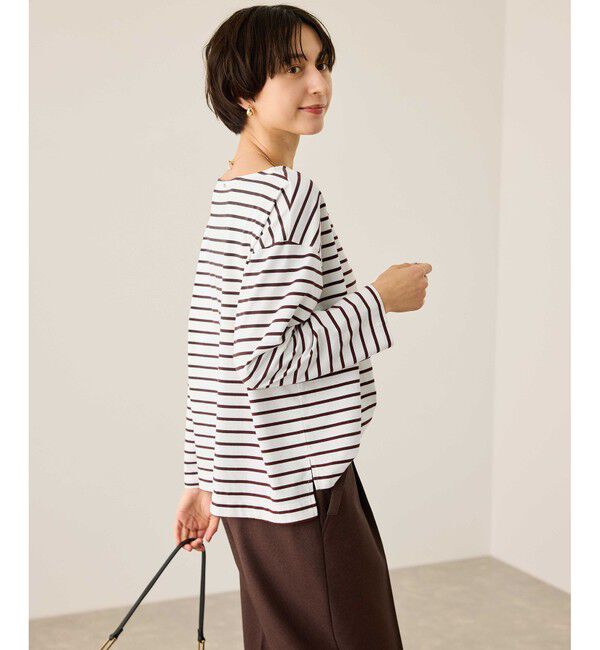 Rope&rsquo;Picnic「ボックスシルエットボーダーカットソー」|Tシャツ・カットソー|