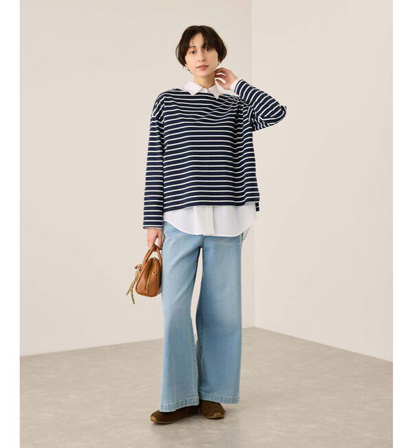 Rope&rsquo;Picnic「ボックスシルエットボーダーカットソー」|Tシャツ・カットソー|