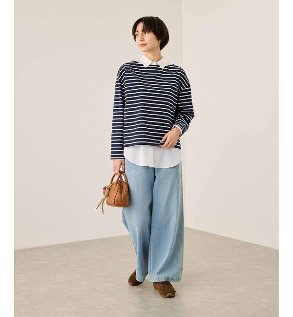 Rope&rsquo;Picnic「ボックスシルエットボーダーカットソー」|Tシャツ・カットソー|