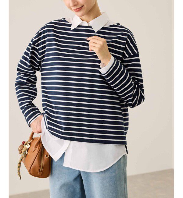 Rope&rsquo;Picnic「ボックスシルエットボーダーカットソー」|Tシャツ・カットソー|