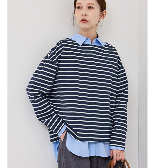 Rope&rsquo;Picnic「ボックスシルエットボーダーカットソー」|Tシャツ・カットソー|